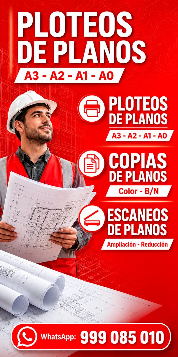 Ploteo de planos A3 A2 A1 A0 - Sandy Soluciones Digitales